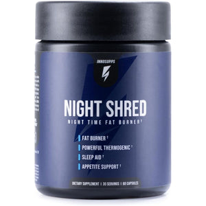 Night Shred Fat Burner and Natural Sleep Support | Weight Loss Support Nighttime Fat Burning (60 Capsules) - Suppviv