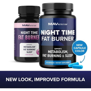 Night Time Fat Burner for Weight Loss Support & Sleep Aid | Appetite Suppressant, Carb Blocker 60Count - Suppviv