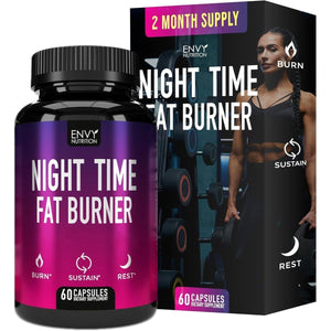 Night Time Fat Burner Supplements with Green Coffee Bean Extract - 60 Capsules - Suppviv