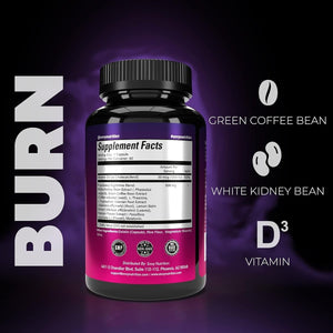 Night Time Fat Burner Supplements with Green Coffee Bean Extract - 60 Capsules - Suppviv