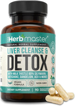 Nora Ross Herbmaster Liver Detox & Cleanse (45 Servings) - Suppviv