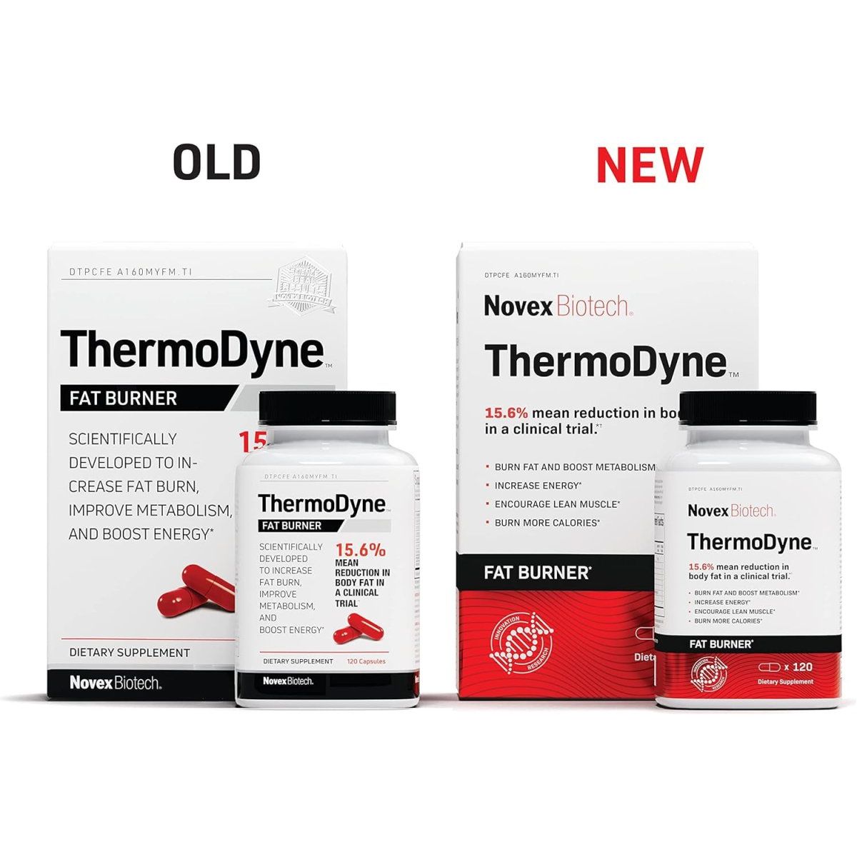 Novex Biotech Thermodyne - Thermogenic Fat Burner & Metabolism Boost 120 Pills - Suppviv