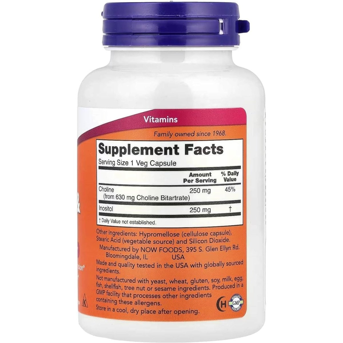 Now Foods Choline & Inositol 500 Mg - 100 Caps - Suppviv