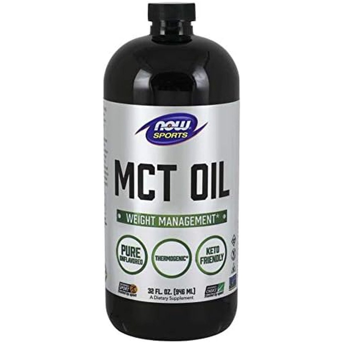 NOW Foods Sports Nutrition, MCT (Medium - Chain Triglycerides) Oil 14 G, Weight Management, Liquid, 32 - Ounce - Suppviv