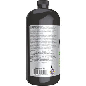 NOW Foods Sports Nutrition, MCT (Medium - Chain Triglycerides) Oil 14 G, Weight Management, Liquid, 32 - Ounce - Suppviv
