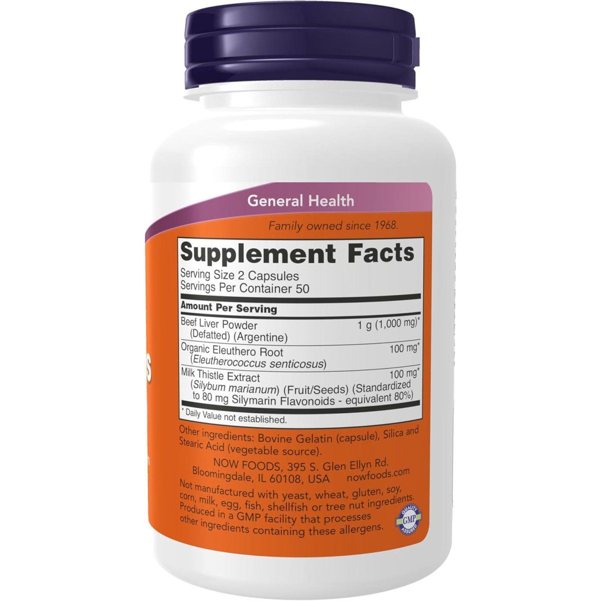 NOW Foods Supplements Liver Health with Milk Thistle 100 Capsules - Suppviv