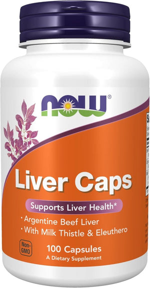 NOW Foods Supplements Liver Health with Milk Thistle 100 Capsules - Suppviv