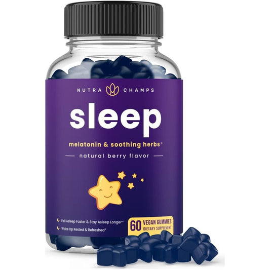 Nutrachamps Sleep Gummies for Adults & Kids - Melatonin Gummies with Chamomile 3Mg - Suppviv