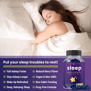Nutrachamps Sleep Gummies for Adults & Kids - Melatonin Gummies with Chamomile 3Mg - Suppviv