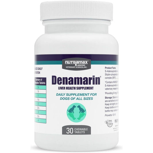 Nutramax Denamarin Liver Health Supplement for Dogs, (30 Chewable Tablets) - Suppviv