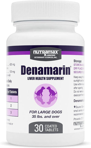 Nutramax Laboratories Denamarin Liver Health Supplement for Large Dogs - 30 Tablets - Suppviv