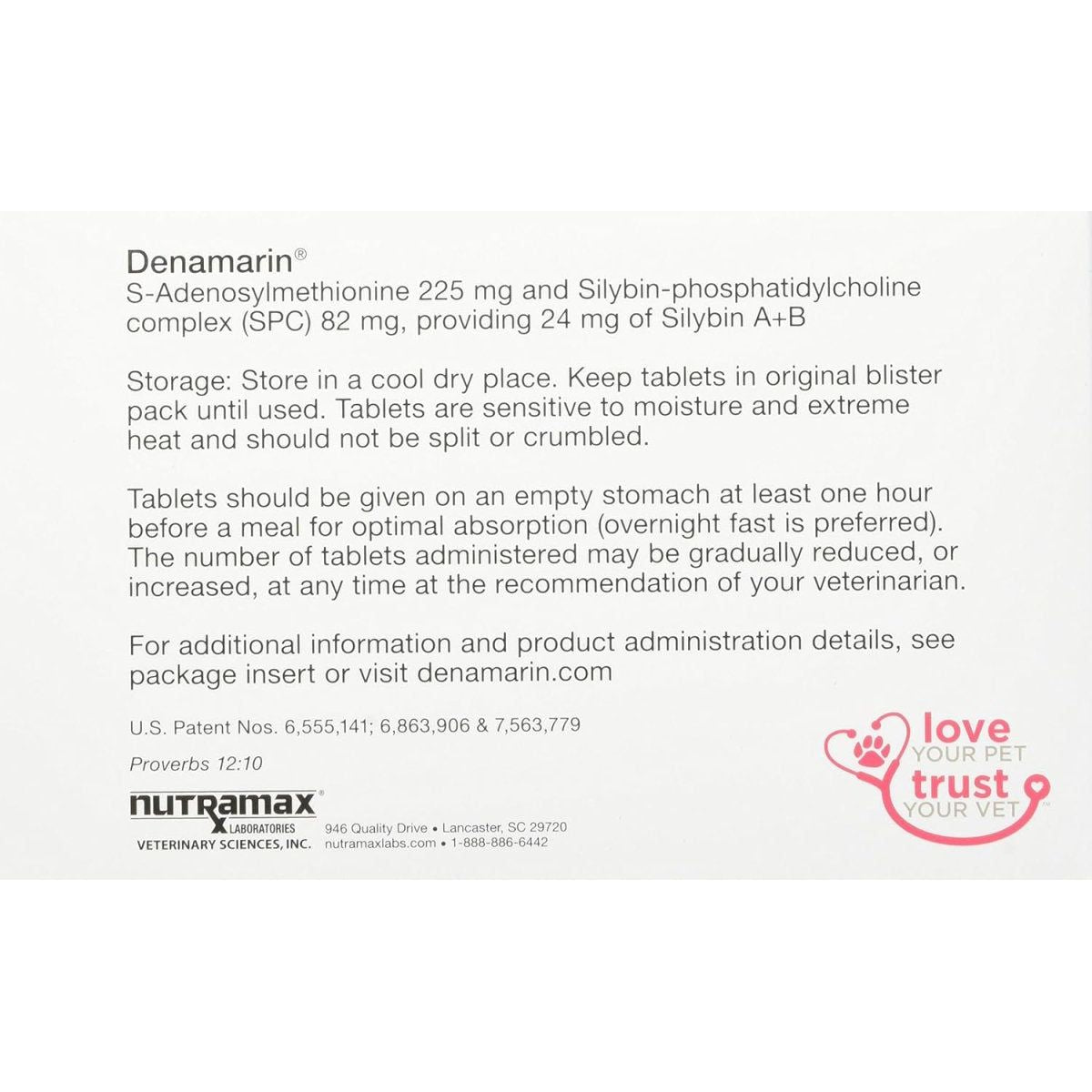 Nutramax Laboratories Denamarin Liver Health Supplement for Medium Dogs (30 Tablets) - Suppviv