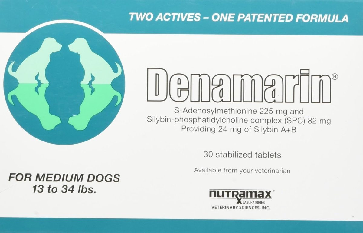 Nutramax Laboratories Denamarin Liver Health Supplement for Medium Dogs (30 Tablets) - Suppviv