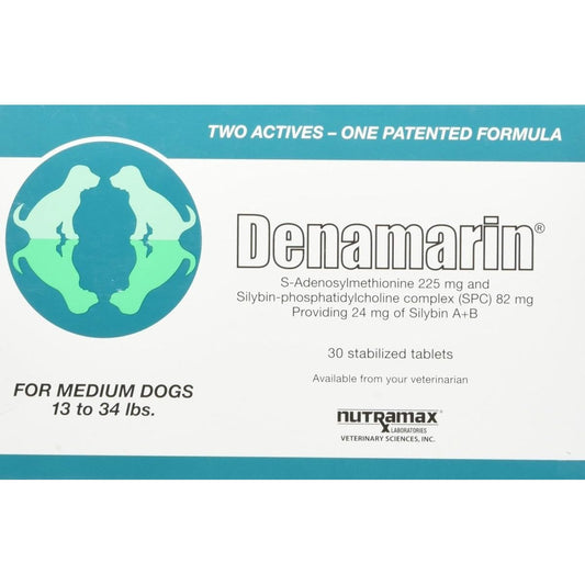 Nutramax Laboratories Denamarin Liver Health Supplement for Medium Dogs (30 Tablets) - Suppviv