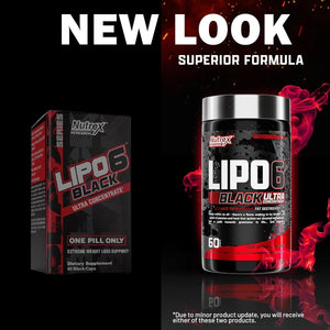 Nutrex Research Lipo - 6 Black Ultra Concentrate | Thermogenic Energizing Fat Burner Supplement 60Count - Suppviv