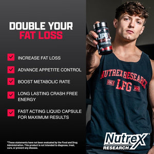 Nutrex Research Lipo - 6 Black Ultra Concentrate | Thermogenic Energizing Fat Burner Supplement 60Count - Suppviv