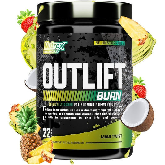 Nutrex Research Outlift Burn Thermogenic Pre Workout Powder (22 Servings, Maui Twist) - Suppviv