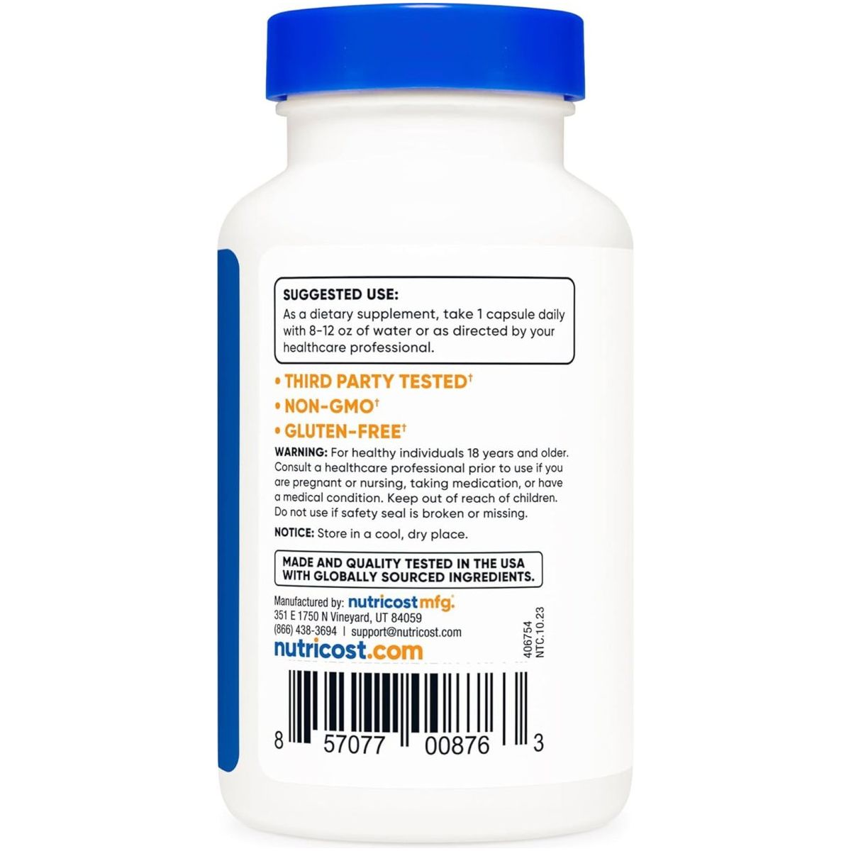 Nutricost CDP Choline (Citicoline) 300Mg, 120 Vegetarian Capsules - Non - Gmo, Vegetarian Friendly, Gluten Free - Suppviv