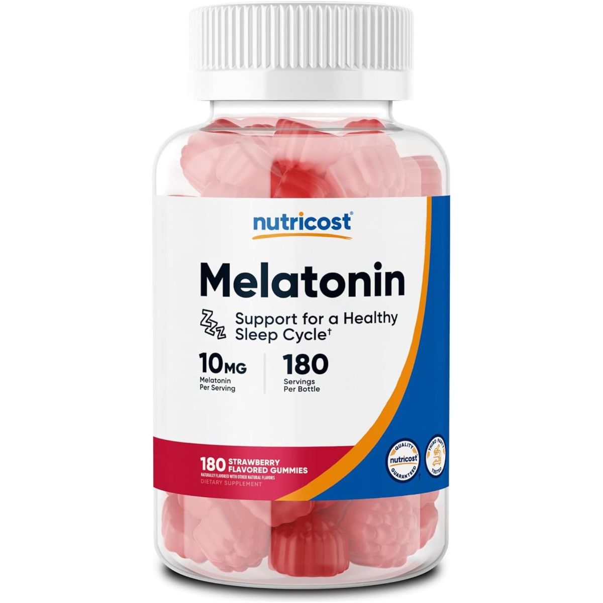 Nutricost Melatonin 10Mg 180 Gummies (90 Serv) - Suppviv