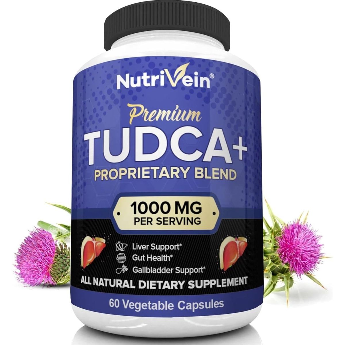Nutrivein TUDCA+ Liver Support Supplement 1000Mg (60 Capsules) - Suppviv