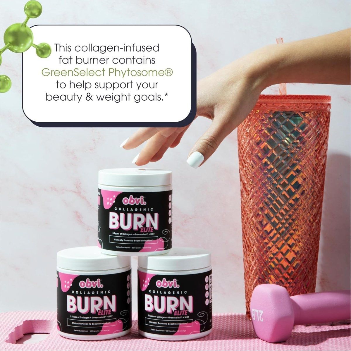 Obvi Burn Elite | Supplement with Collagen and Green Tea | 60 Capsules - Suppviv