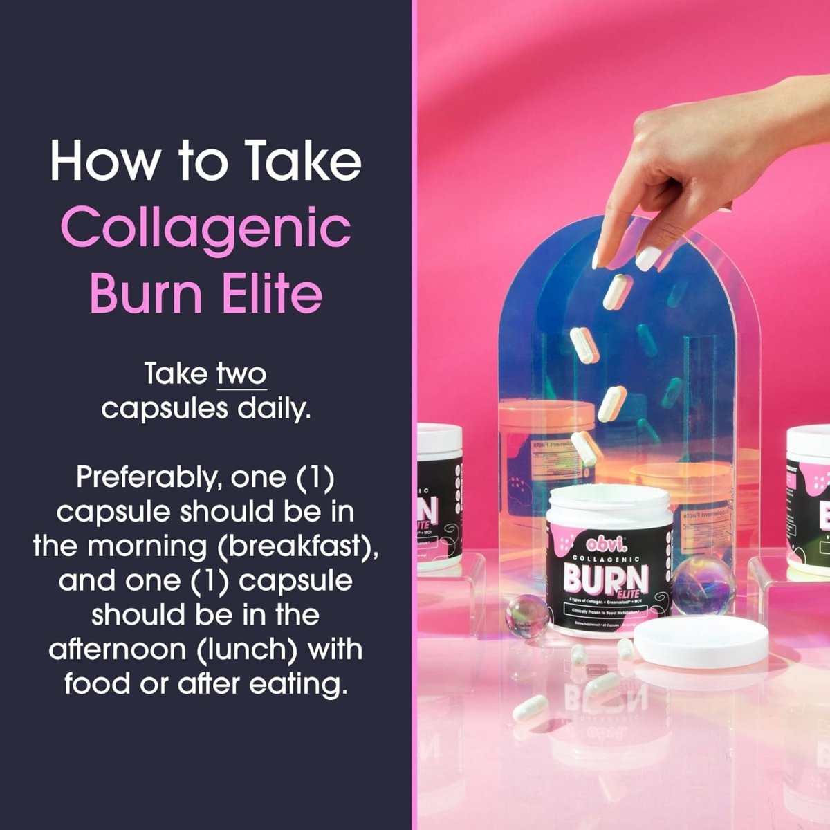 Obvi Burn Elite | Supplement with Collagen and Green Tea | 60 Capsules - Suppviv