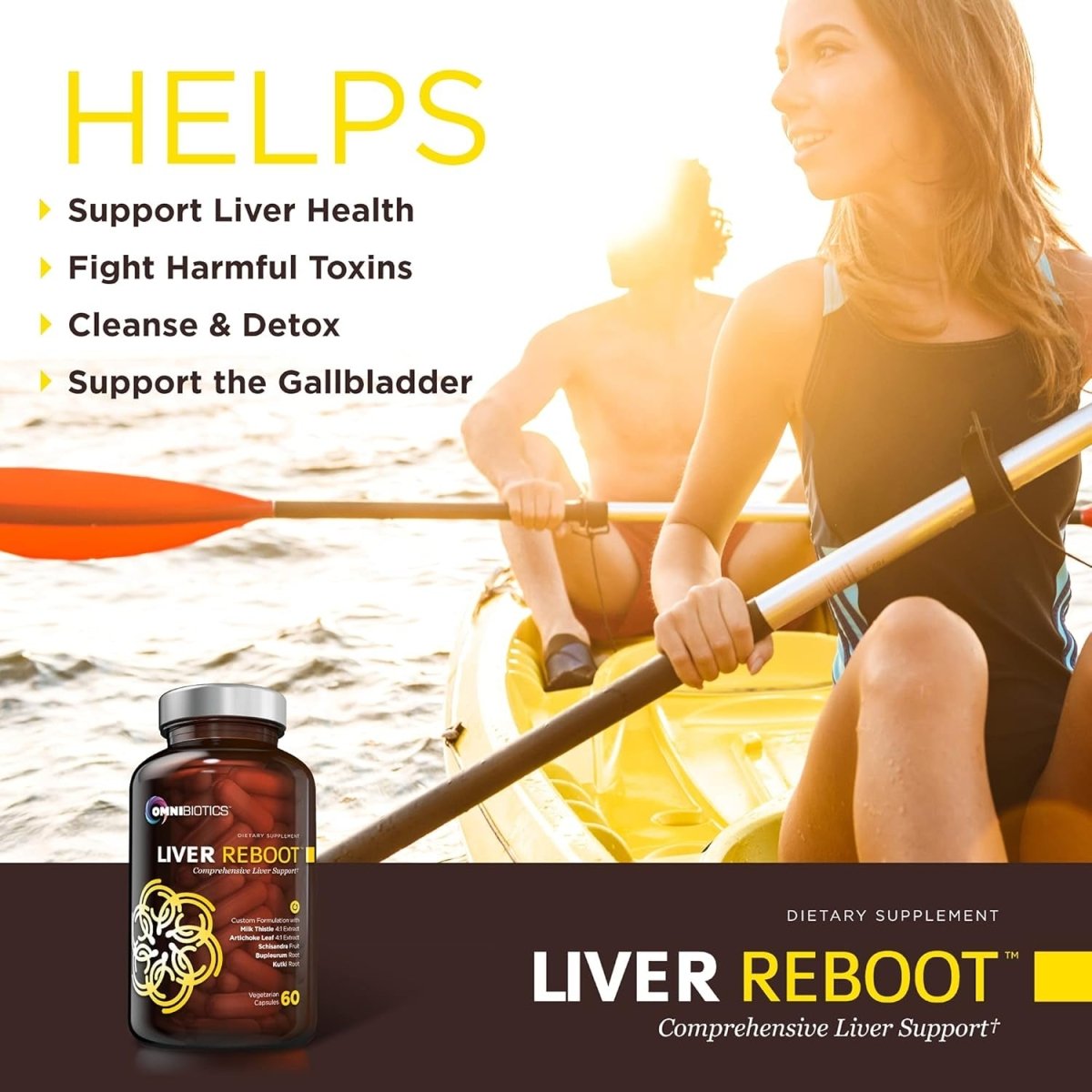 Omnibiotics Liver Detox & Cleanse Support 60 Capsules 1 PACK - Suppviv
