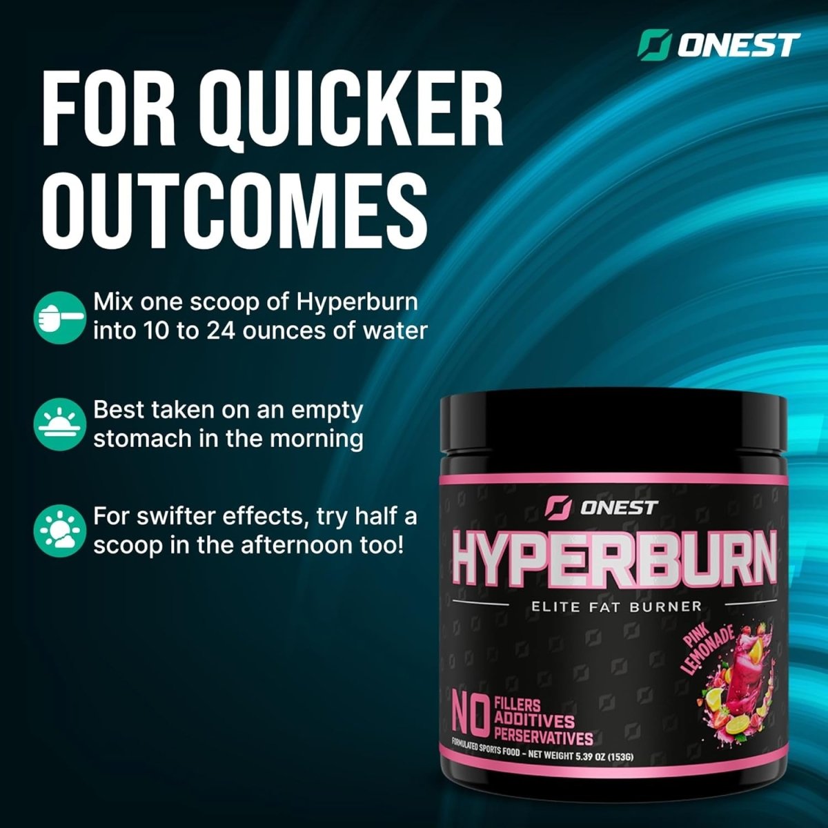 ONEST Hyperburn Thermogenic Powder – Energy Boost & Performance Support 153G (30 Servings) - Suppviv