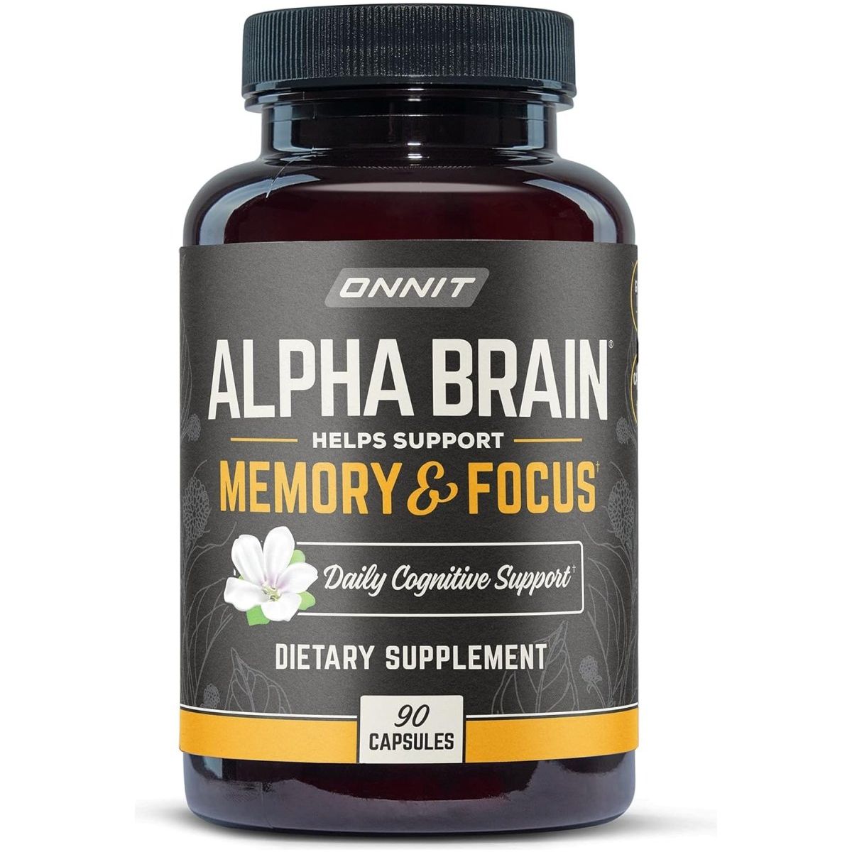 ONNIT Alpha Brain Nootropic Brain Supplement Mental Clarity and Focus & Cognitive Improvement for Men & Women (90 Capsules) - Suppviv