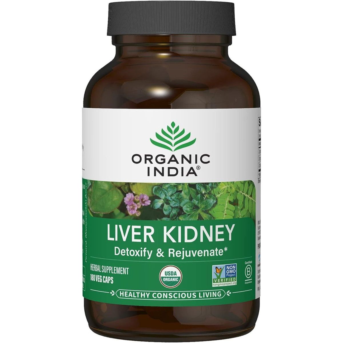 Organic India Liver and Kidney Cleanse Detox Repair 180 Capsules - Suppviv