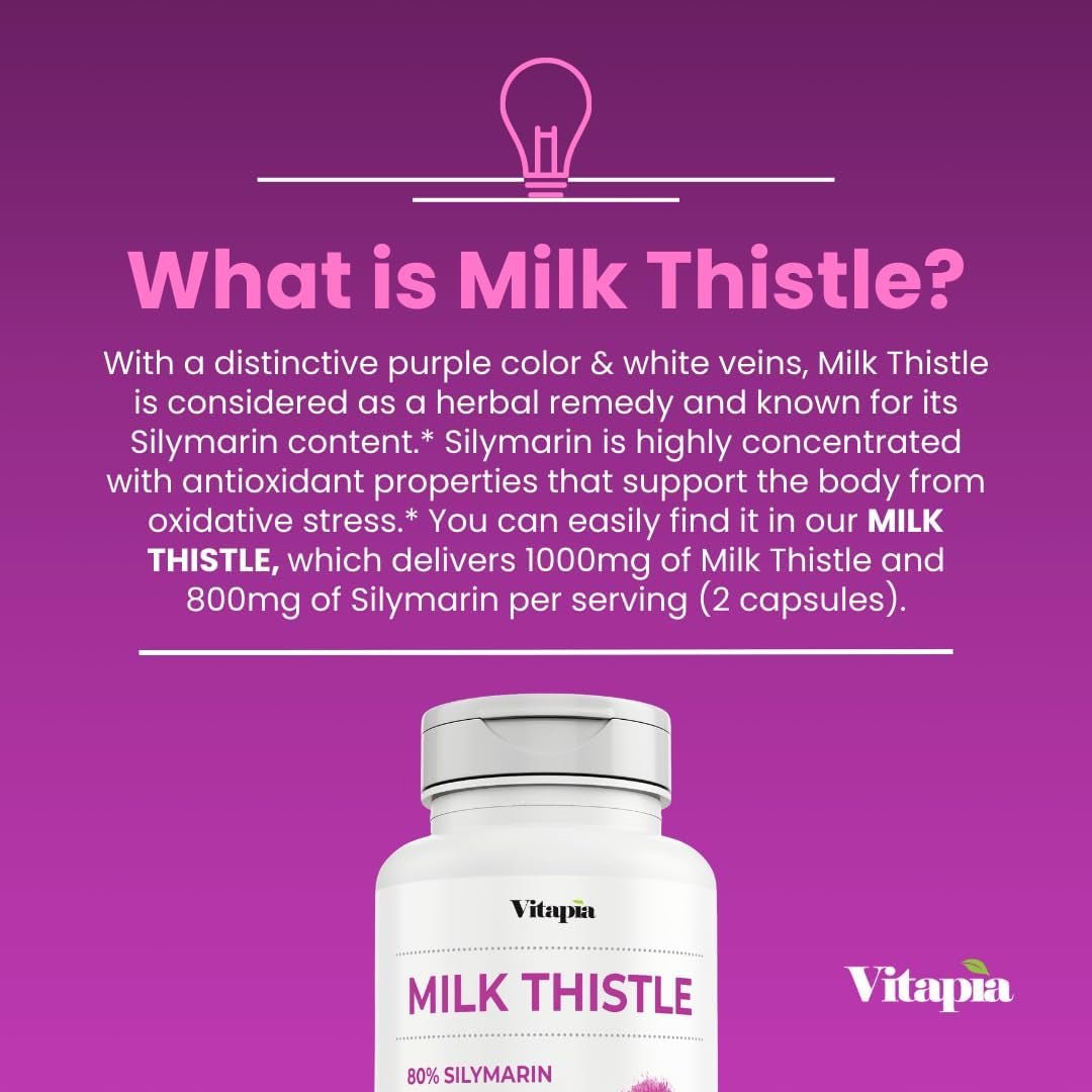 Organic Milk Thistle Liver Cleanse Detox & Repair 60 Capsules - Suppviv