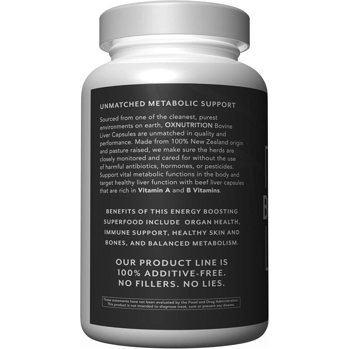 OXNUTRITION Grassfed Beef Liver Capsules (Desiccated) | 180 Capsules | - Suppviv