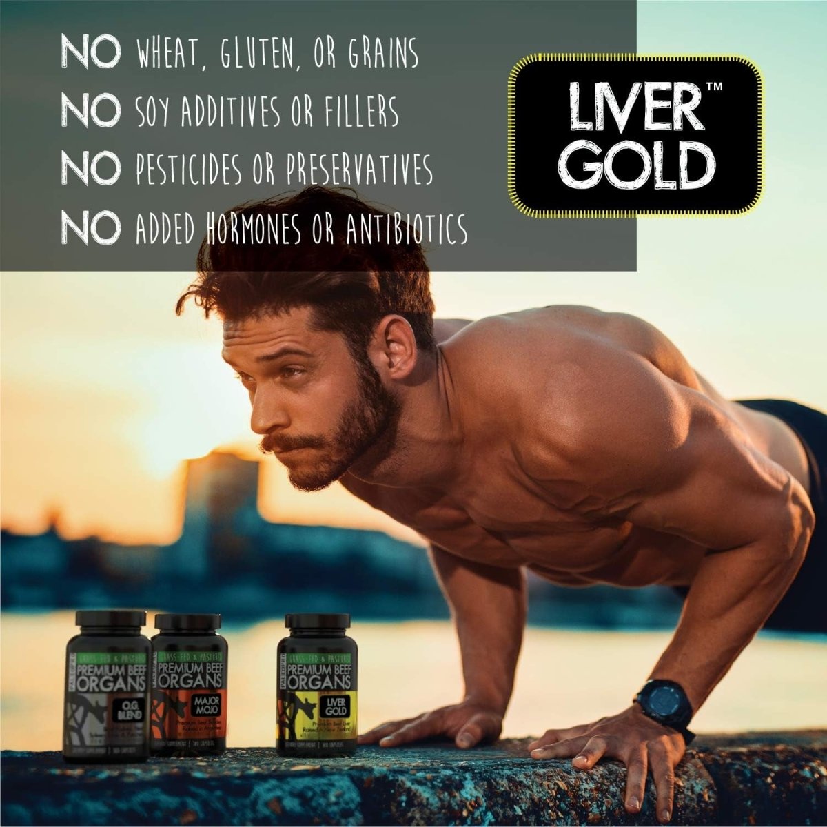Paleo Pro Liver Gold Premium Beef Organs 180 Capsules - Suppviv