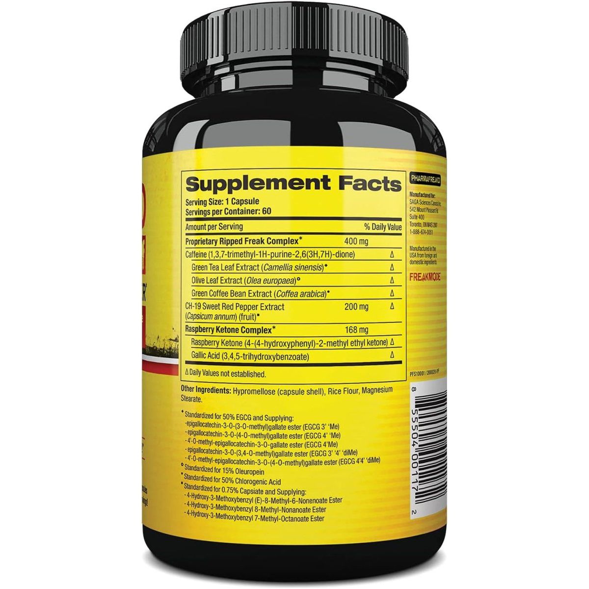 Pharmafreak Ripped Freak - Hybrid Fat Burner 60 Capsules - Suppviv