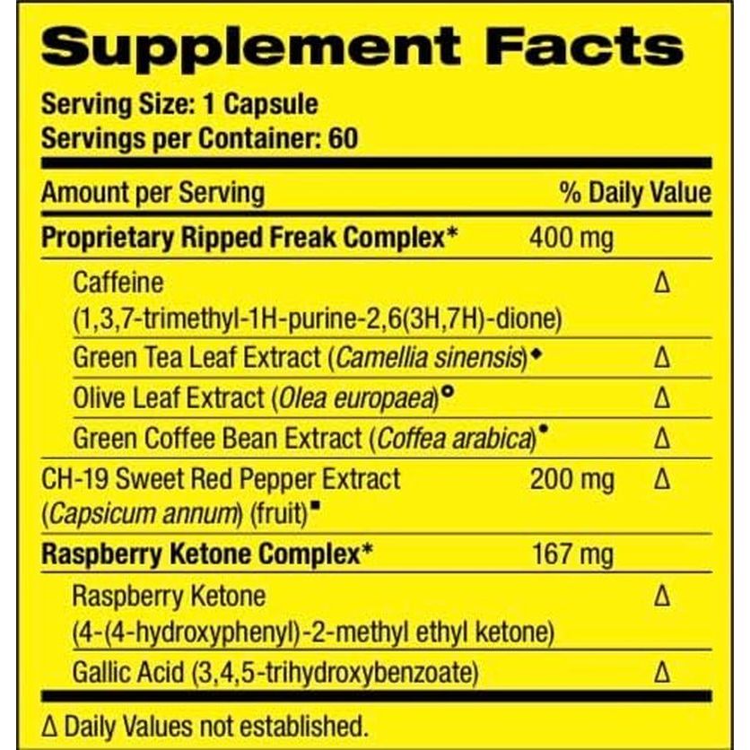 Pharmafreak Ripped Freak - Hybrid Fat Burner 60 Capsules - Suppviv