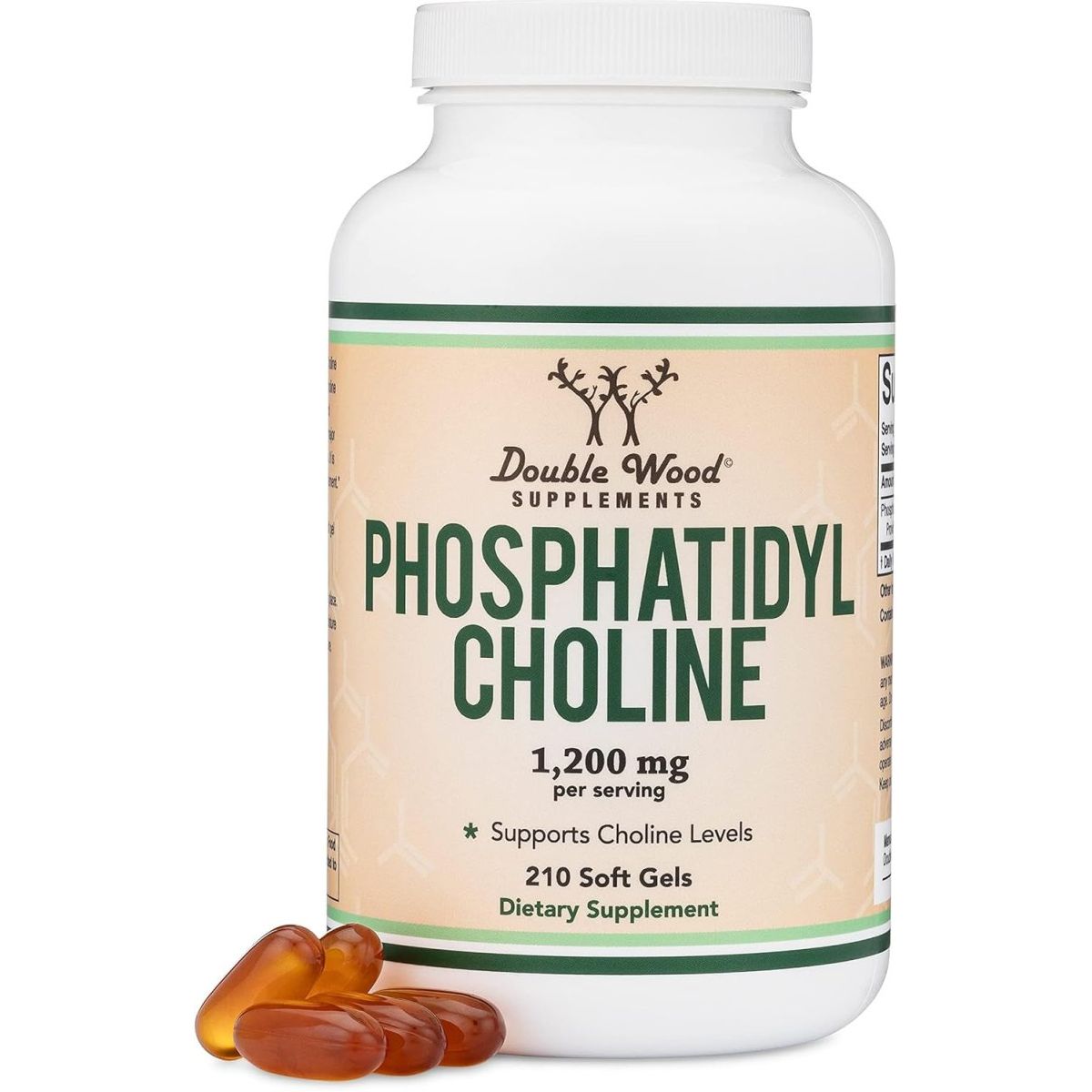 Phosphatidylcholine 1,200Mg – 210 Softgels – Support Brain Health by Double Wood - Suppviv