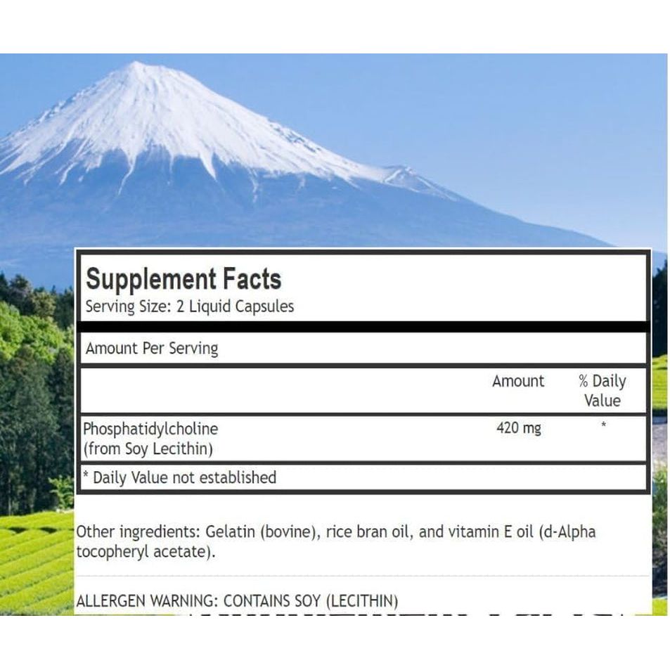 Phosphatidylcholine Complex an All - Natural Nootropic Formula for Brain Health, Liver & Cognitive Support - 60 Capsules by Botanica Research - Suppviv