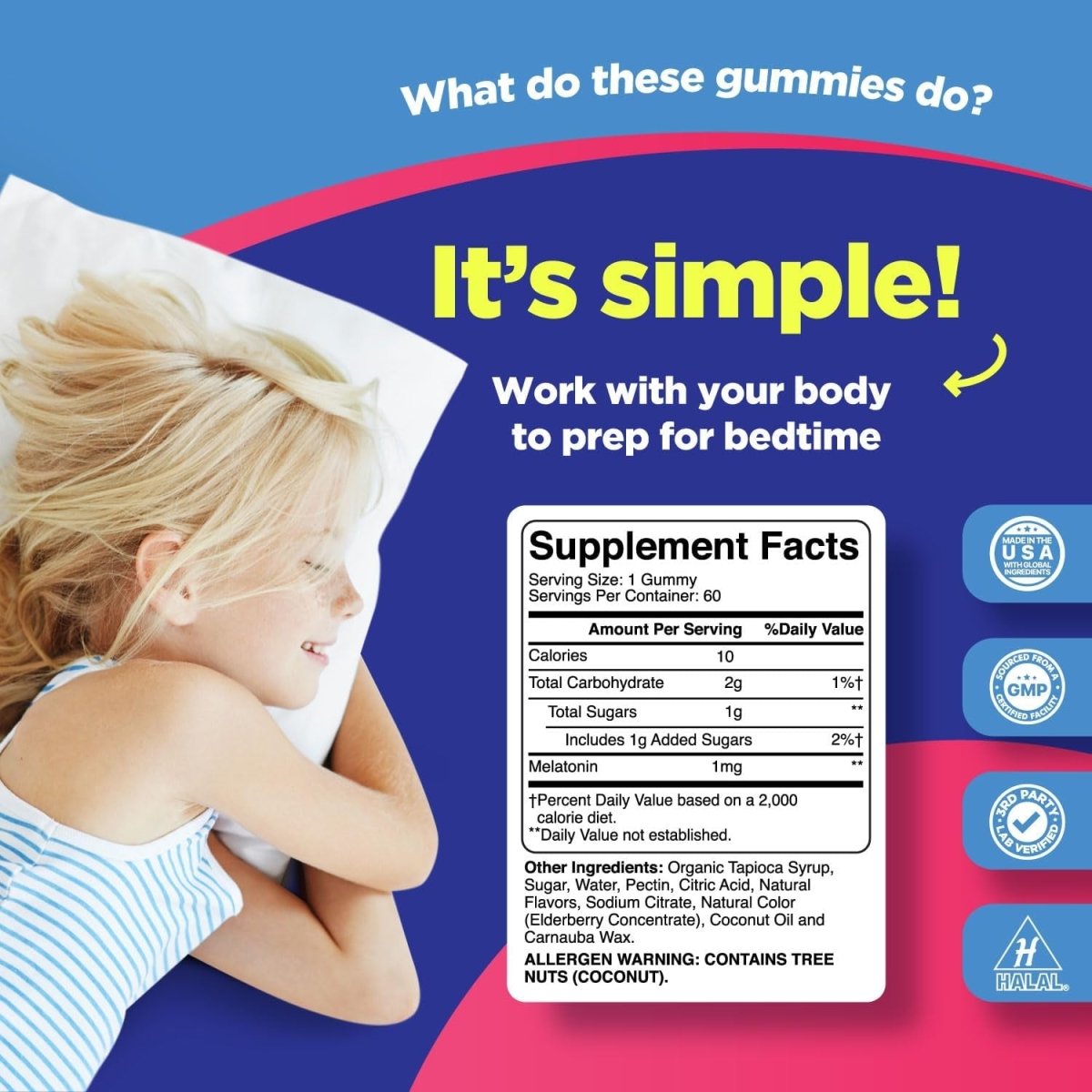 Phytoral Kids Melatonin 1Mg Gummy Vitamins - 60 Gummies - Suppviv