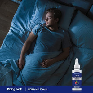 Piping Rock Liquid Melatonin 10Mg | 2 Fl Oz Drops | Berry Flavo Gluten Free Supplement - Suppviv
