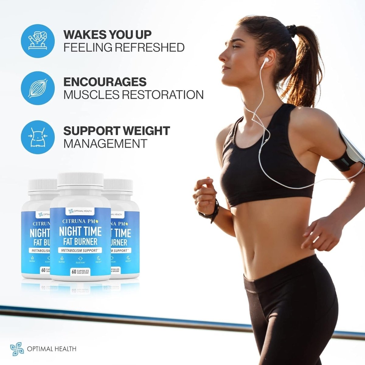 PM Night Time Weight Loss Supplement - Natural Weight Loss Pills Infused with Ashwagandha and More - 60 Capsules - Suppviv