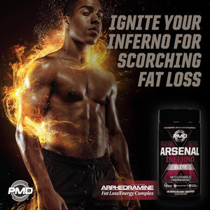 PMD Sports Arsenal X Inferno Superior Fast - Acting Liquid Gel Thermogenic 120 Liquid Gels - Suppviv