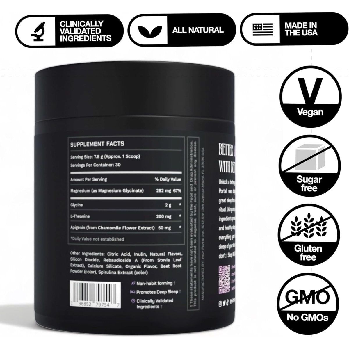 Portal ™ | Natural Sleep Onset Supplement - Deep Sleep & Calm Aid - Suppviv