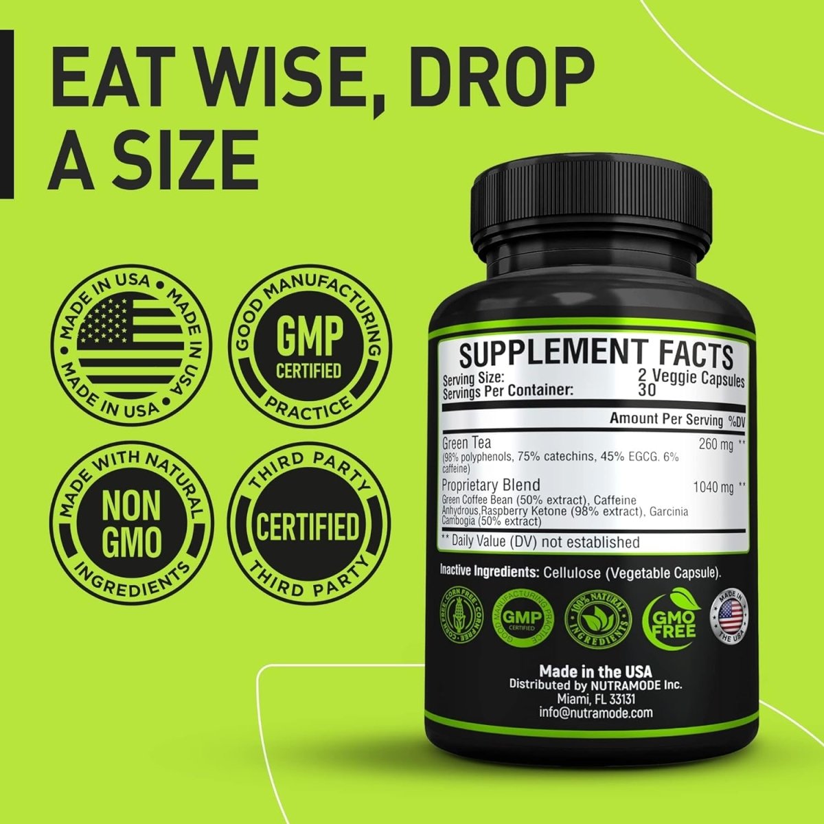 Premium Green Tea Extract Fat Burner Supplement with Egcg - Natural Appetite Suppressant - Suppviv