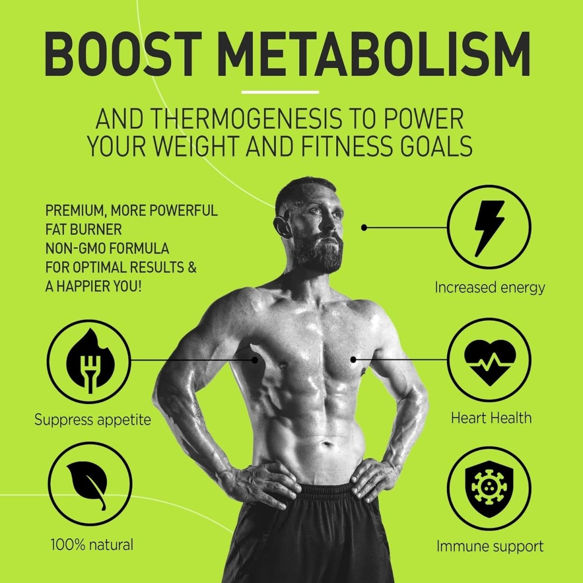 Premium Green Tea Extract Fat Burner Supplement with Egcg - Natural Appetite Suppressant - Suppviv