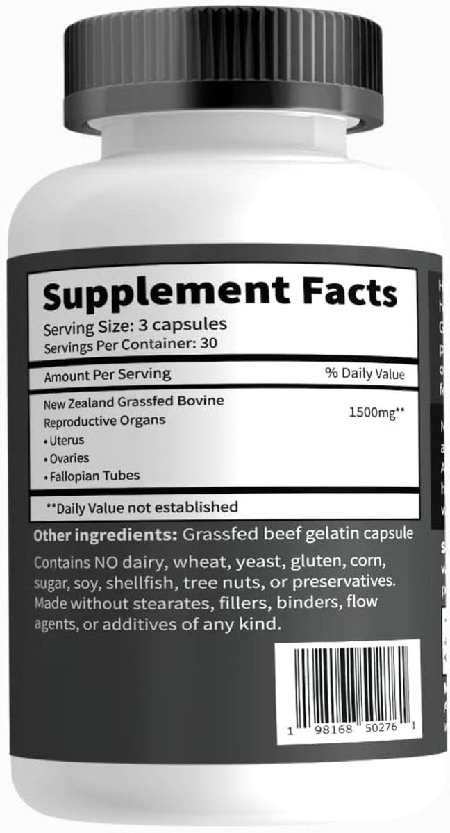 Primal Being Grassfed Beef Female Vitality Supplement - 90 Capsules,1500Mg - Suppviv