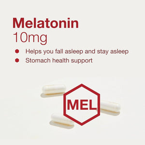 Protocol Melatonin Extra Strength - 10 Mg Melatonin - Sleeping Support 100 Capsules - Suppviv