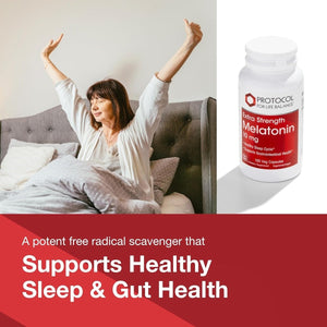 Protocol Melatonin Extra Strength - 10 Mg Melatonin - Sleeping Support 100 Capsules - Suppviv