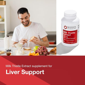 Protocol Milk Thistle Extract 300 Mg for Healthy Liver Support 90 Veg Capsules - Suppviv