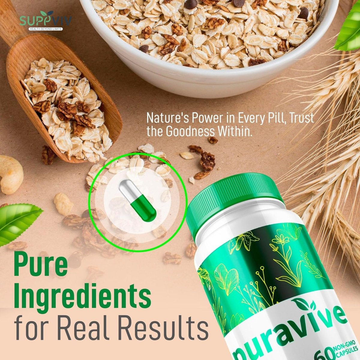 Puravive Advanced (Improved Formula) | Puravive Pills All Natural 60 Capsules - Suppviv