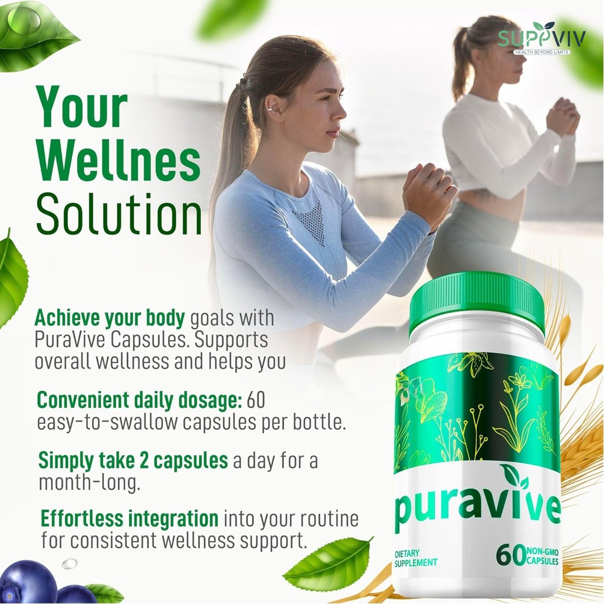 Puravive Advanced (Improved Formula) | Puravive Pills All Natural 60 Capsules - Suppviv